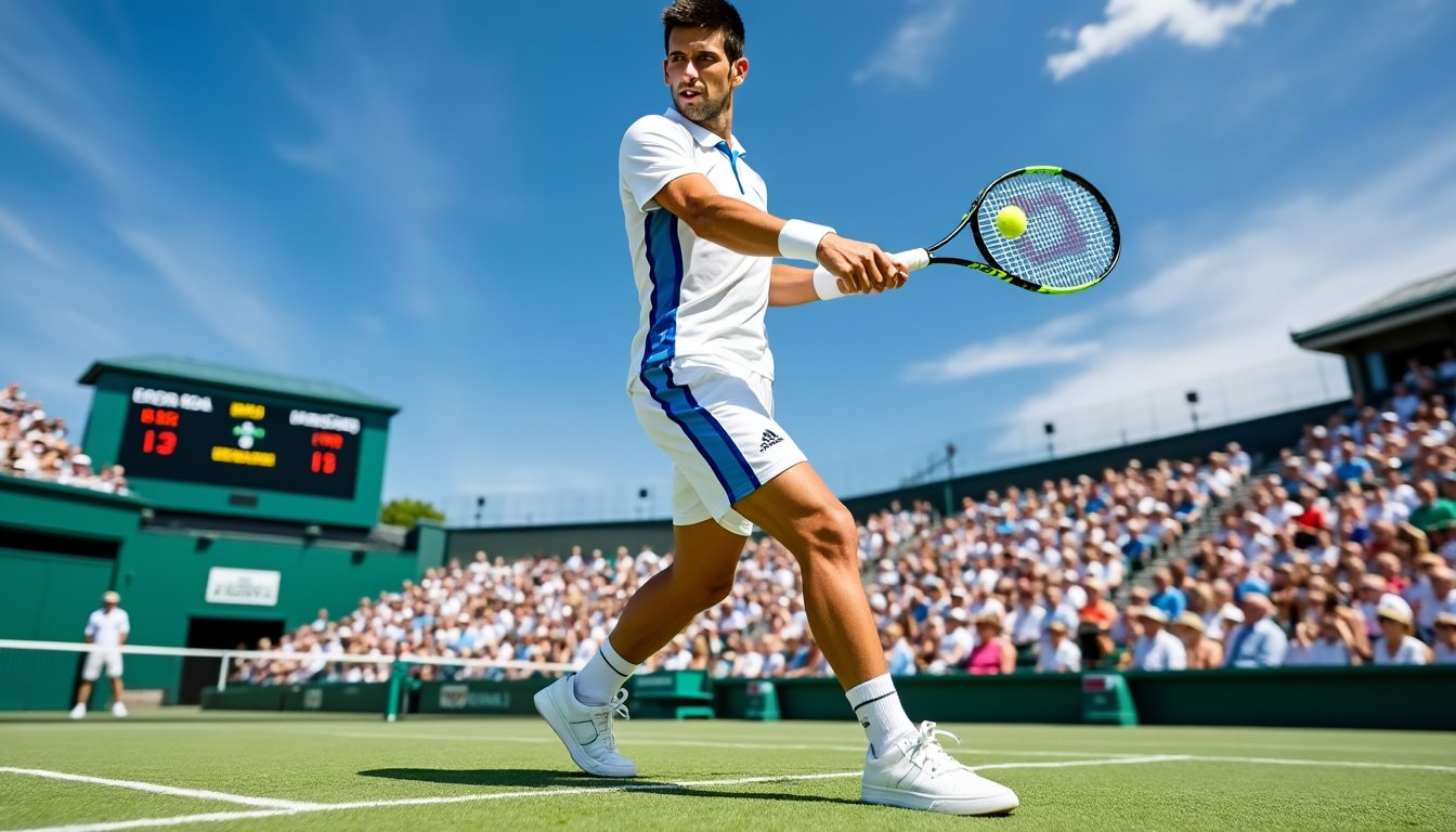 Entdecken Sie die außergewöhnliche Reise von Novak Djokovic, einem legendären Tennisspieler, der durch seine beeindruckenden Leistungen, seine Entschlossenheit und seine zahlreichen gewonnenen Titel die Standards des Sports neu definierte. Tauchen Sie ein in die Welt des Tennis durch die faszinierende Geschichte dieses Champions.